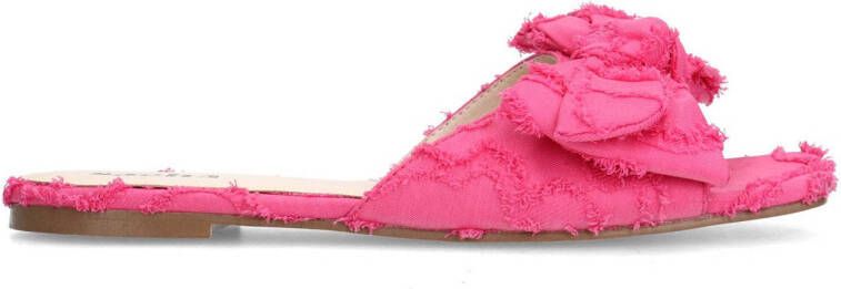 Sacha Dames Roze slippers met strik