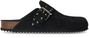 Sacha Dames Zwarte suède clogs met studs