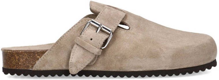 Sacha suède clogs taupe