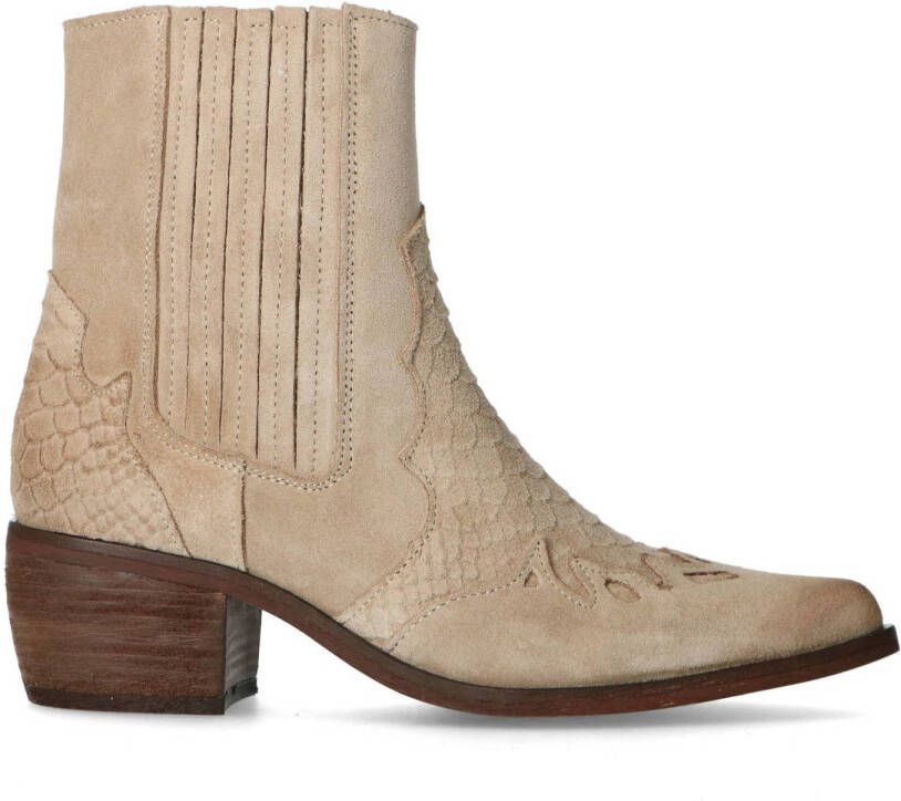 Sacha suède cowboylaarzen beige