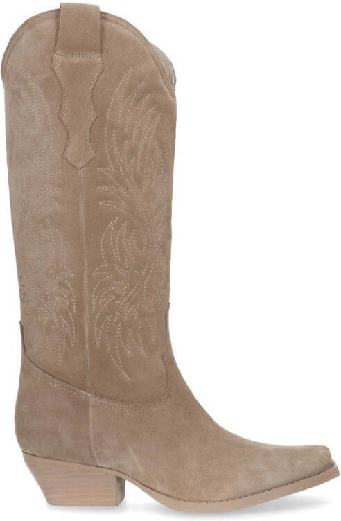 Sacha suède cowboylaarzen beige