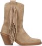 Sacha Dames Beige cowboylaarzen met hak en franjes - Thumbnail 1