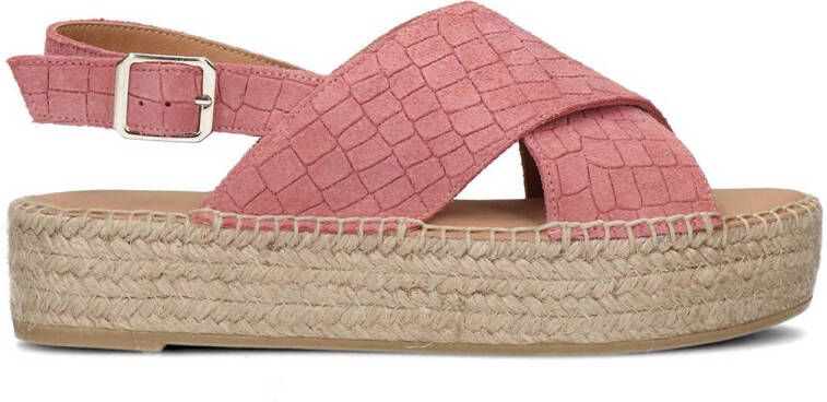 Sacha Dames Roze suède plateau sandalen