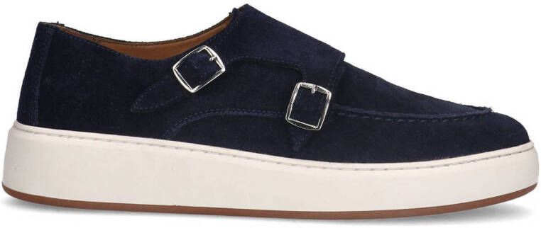 Sacha Heren Donkerblauwe suède monk sneakers