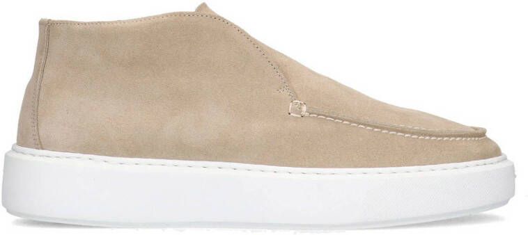 Sacha Heren Beige suède hoge loafers