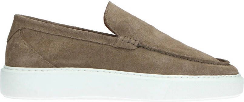 Sacha Heren Camel loafers met witte zool