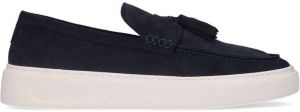 Sacha Heren Donkerblauwe suède loafers met kwastjes