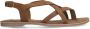 Sacha Dames Cognac sandalen met gekruiste bandjes - Thumbnail 1