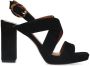 Sacha Dames Zwarte suède sandalen met blokhak - Thumbnail 1