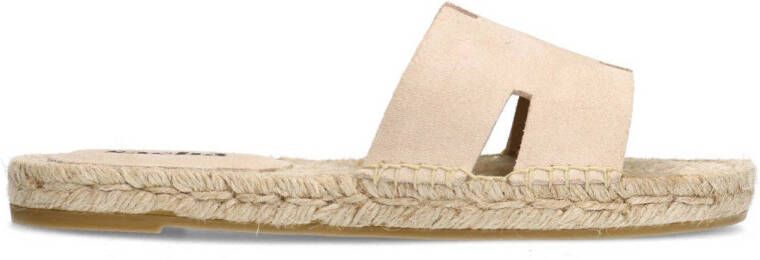 Sacha Dames Beige suède slippers