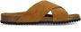 Sacha Dames Cognac suède slippers - Thumbnail 1