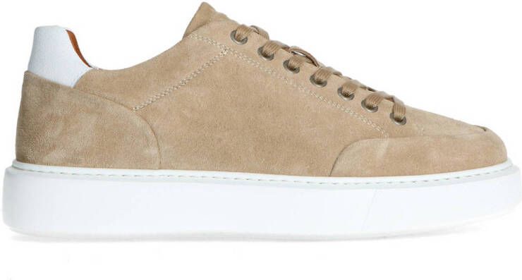 Sacha Heren Beige suède sneakers - Schoenen.nl