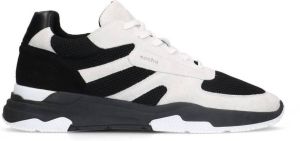 Sacha Heren Zwarte suède sneakers met witte details