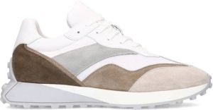 Sacha Heren Witte leren sneakers met suède details