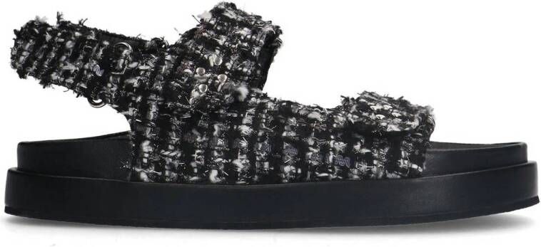 Sacha Dames Zwarte sandalen met studs