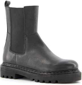 Groot leren meisjes chelsea boots Zwart Echt leer