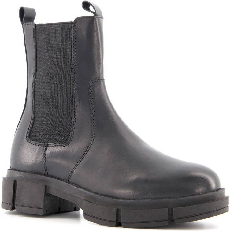 Scapino Groot leren chelsea boots zwart