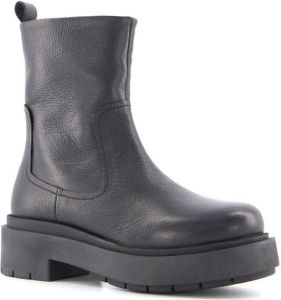 Groot leren meisjes chelsea boots Zwart Echt leer