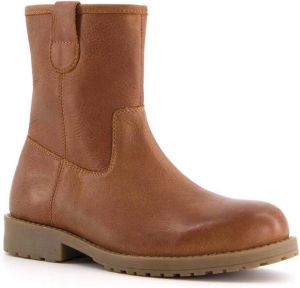 Hush Puppies leren meisjes enkellaarsjes Cognac Echt leer
