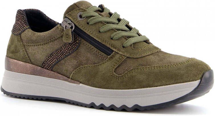 Hush Puppies suede dames sneakers Groen Echt leer Uitneembare zool -  Schoenen.nl