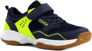 Scapino Osaga zaalsportschoenen donkerblauw groen kids