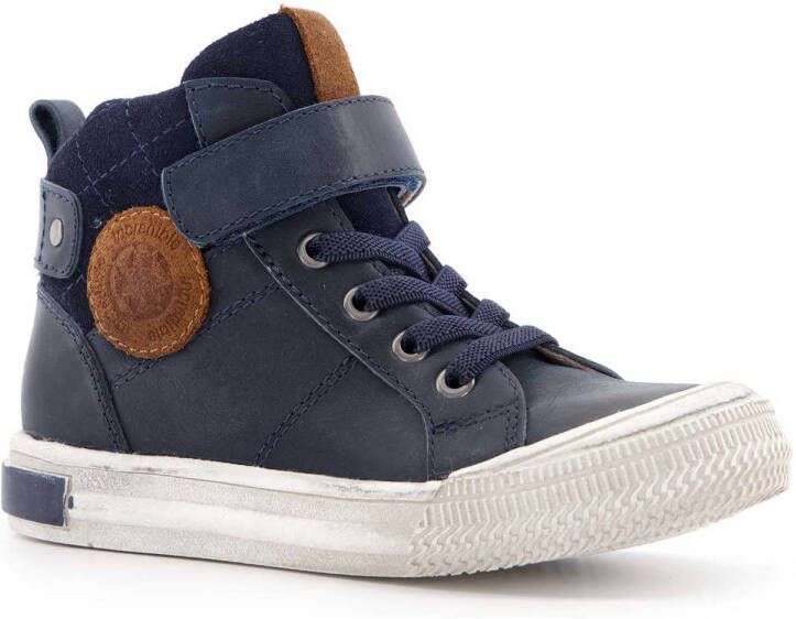 TwoDay hoge leren jongens sneakers Blauw Echt leer Uitneembare zool -  Schoenen.nl