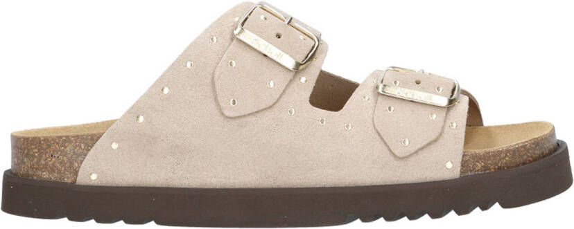 Scholl Footwear Slipper Scholl Women Beatriz Suede Dark Beige Gold