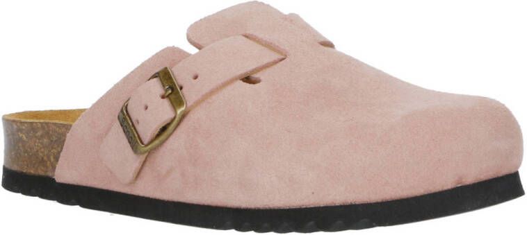 Scholl Fae Clogs Slippers roze suede Dames
