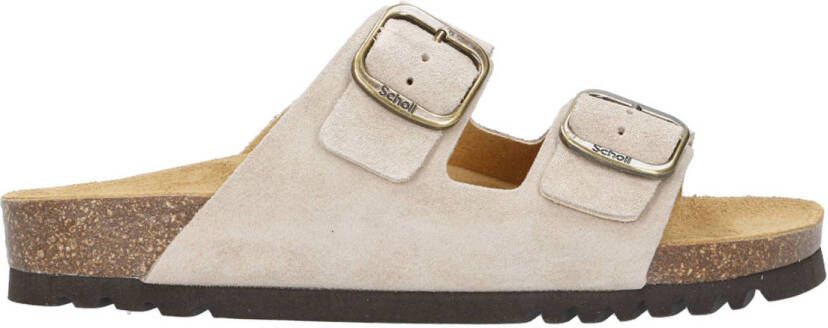 Scholl Slipper Women Josephine Suede Sa Dark Beige