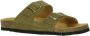 Scholl Sandalen Julien 2 Riemen Suede Heren Khaki - Thumbnail 1