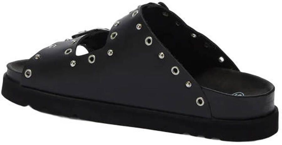 Scholl Beatriz Ring leren slippers zwart - Foto 3