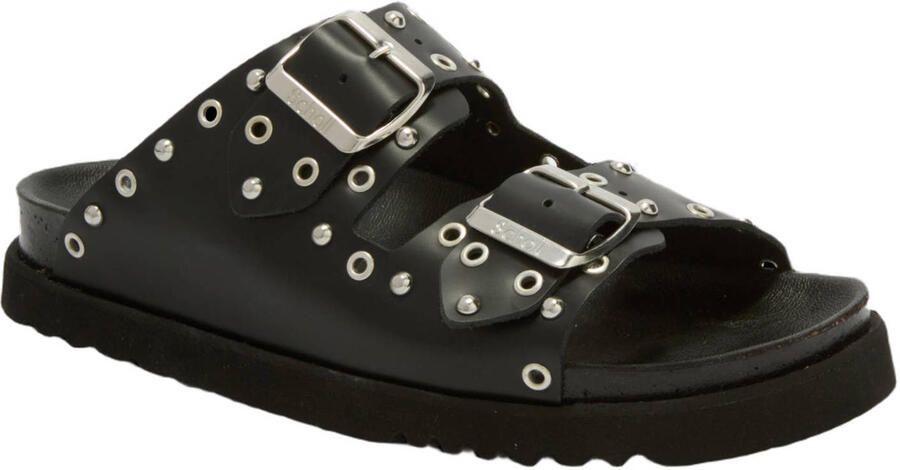 Scholl Beatriz Ring leren slippers zwart - Foto 2