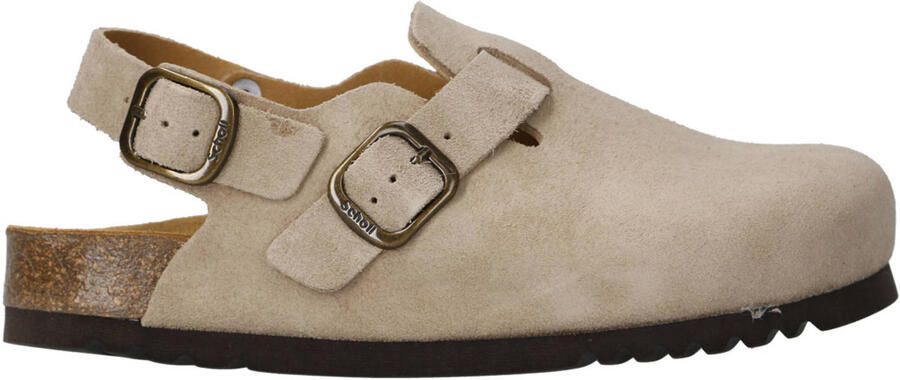Scholl Dames Slippers Fae Backstrap Dark Beige