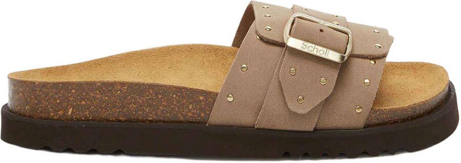 Scholl JOYCE Sue DARK BEIGE Dames Slippers Donkerbeige