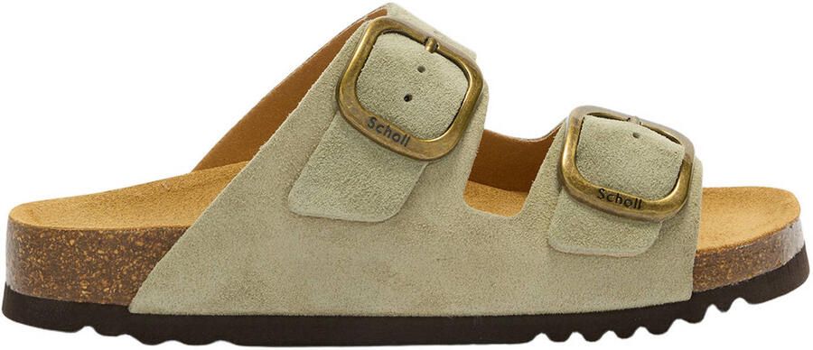 Scholl Noelle imitatieleren leren slippers groen