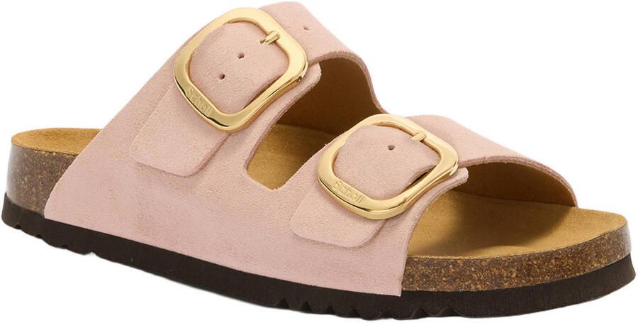 Scholl Noelle imitatieleren leren slippers lichtroze - Foto 3