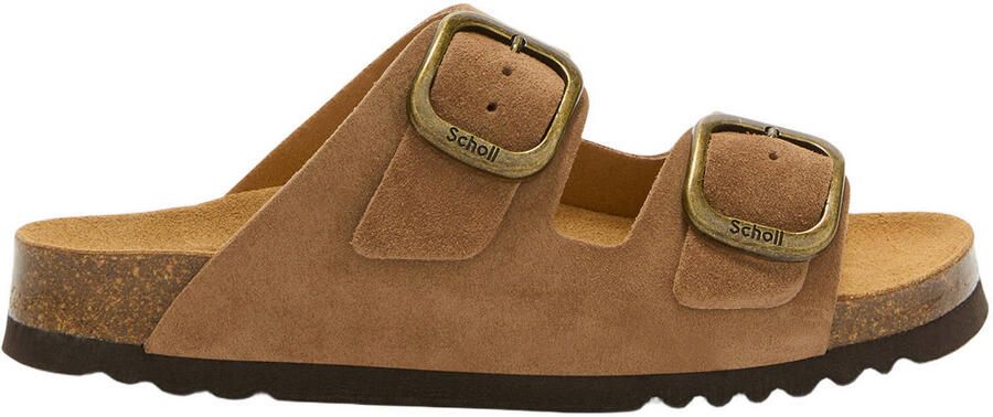 Scholl Teenslippers Noelle Suede Taupe