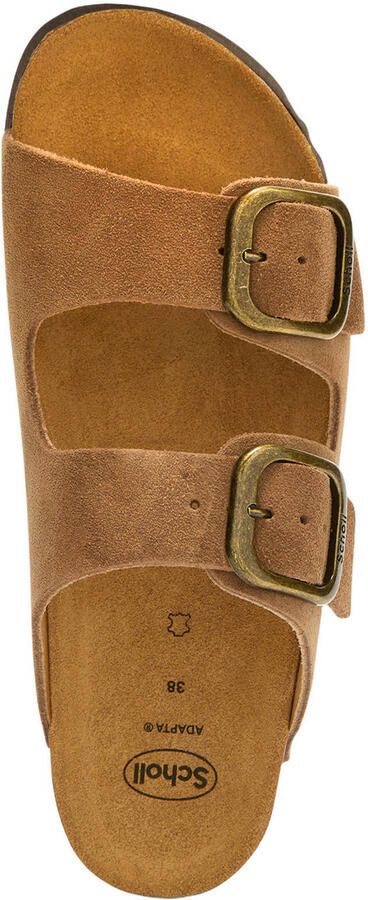 Scholl Teenslippers Noelle Suede Taupe - Foto 3
