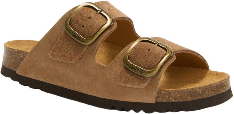 Scholl Teenslippers Noelle Suede Taupe - Foto 2