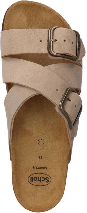 Scholl Selene suède slippers taupe - Foto 2