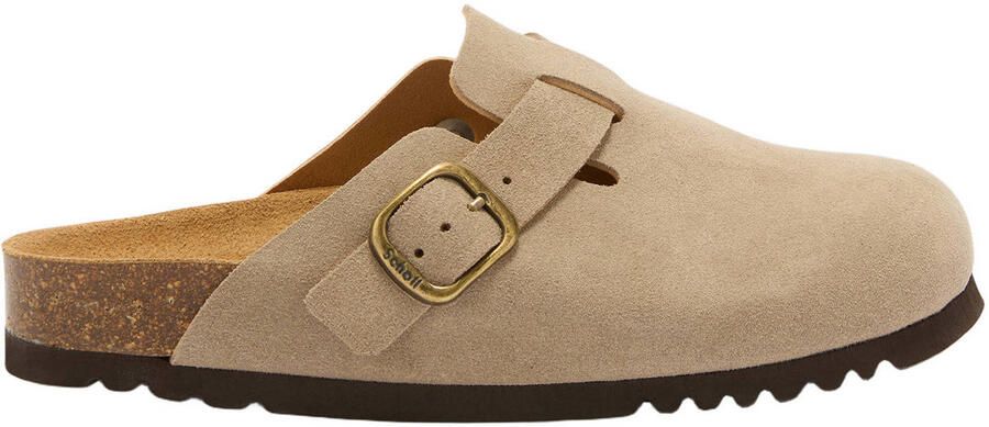 Scholl Fae Clog Slippers beige Suede Dames