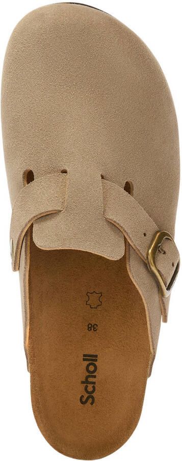 Scholl Fae Clog Slippers beige Suede Dames - Foto 3
