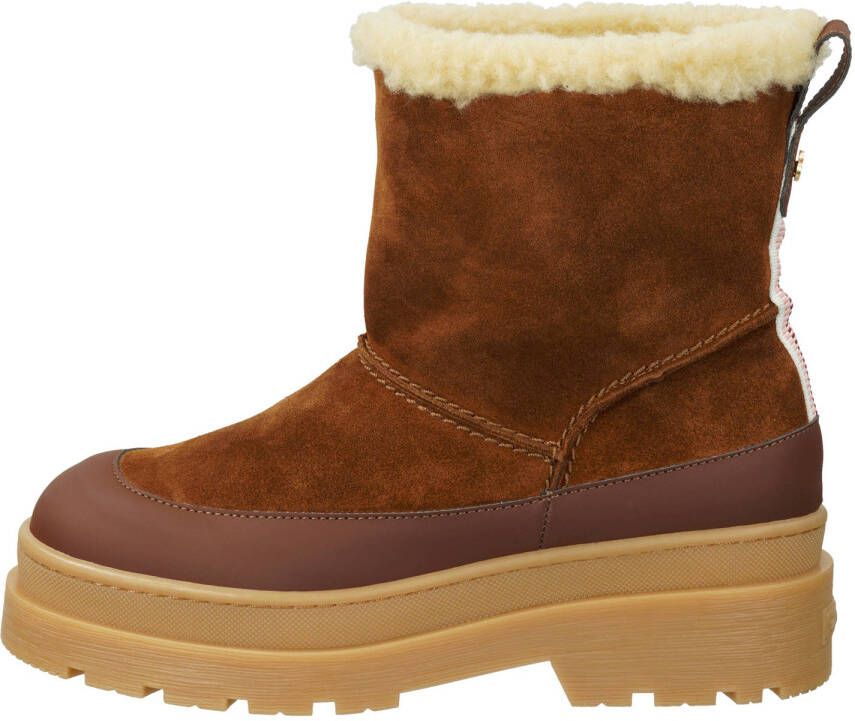 Scotch & Soda Aubri laarzen van suède met faux shearling