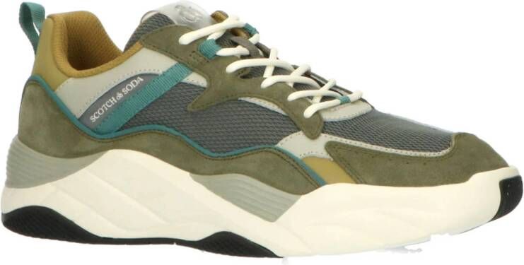 Scotch & Soda Cassius 1A chunky suède sneakers groen