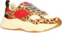 Scotch & Soda Celest 33C chunky leren sneakers met panterprint beige rood - Thumbnail 2