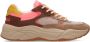 Scotch & Soda dames sneaker SCotch&Soda celest beige en koraal suède - Thumbnail 1