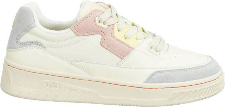 Scotch & Soda Elli leren sneakers wit pastel