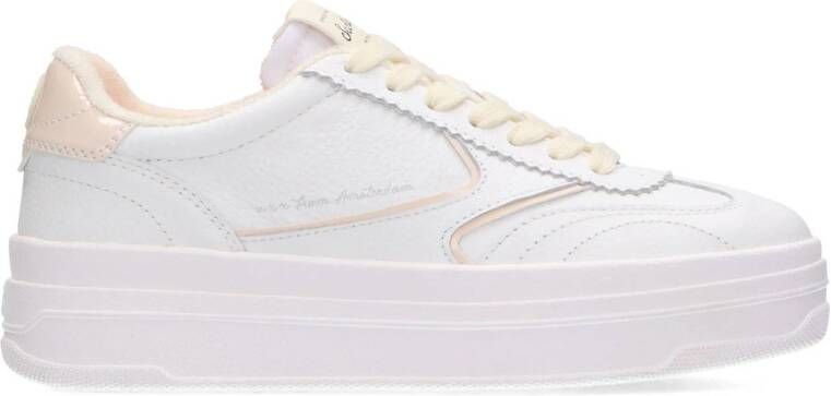 Scotch & Soda Minny leren sneakers wit