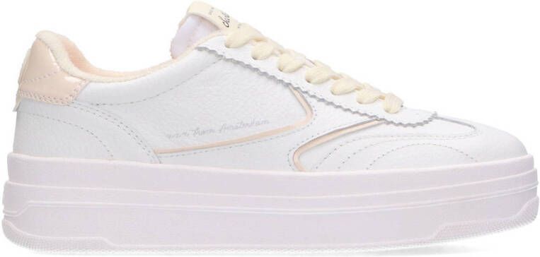 Scotch & Soda Minny leren sneakers wit