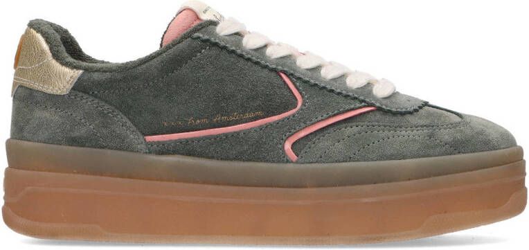 Scotch & Soda Minny suède sneakers groen